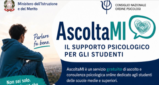 AscoltaMi: dal 15 ottobre riparte il servizio di sostegno psicologico